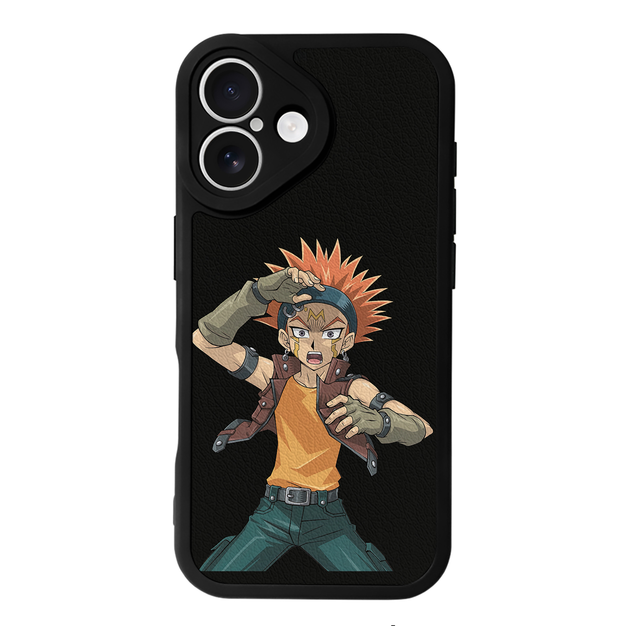 （画像用） 遊☆戯☆王 Yu-Gi-Oh! 【iPhone 16シリーズ対応】シリコンスマホケース（レザー調） 材質：シリコン